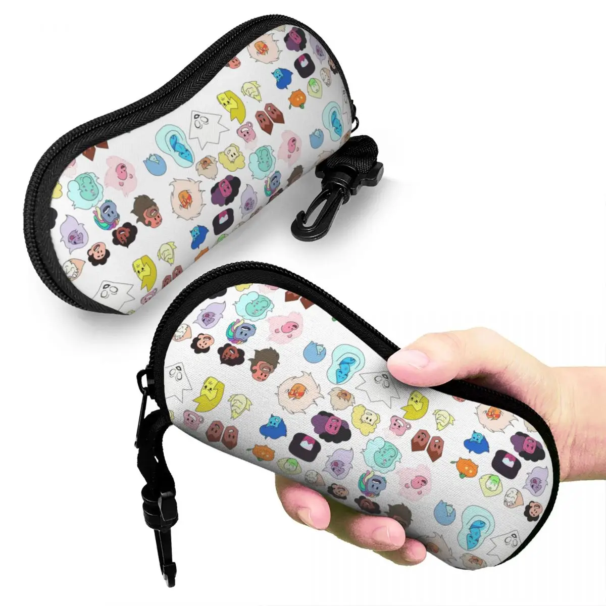 

Steven Universe Heads Shell Glasses Case Portable Sunglasses Box Women Men Soft Eyeglass Bag Pouch