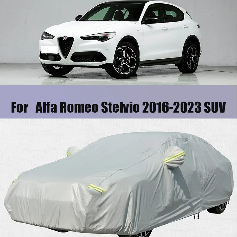 

Waterproof Car Cover For Alfa Romeo Stelvio 16-23 SUV Outdoor Sun Shade Snow Rain Ice Protect Cover Dustproof Car Accessories