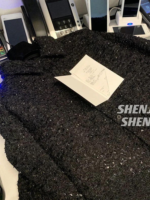 

8000 Edition Paris VIC Limited Woolen Coat Tweed irt INS ular Warm Faionable Urban Sle Button up Casual Outerwear