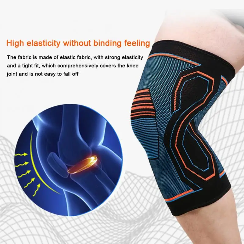 Compression Knee Brace Workout Knee Support for Joint Pain Relief Running Biking Basketball Knitted Knee Sleeve for Adult