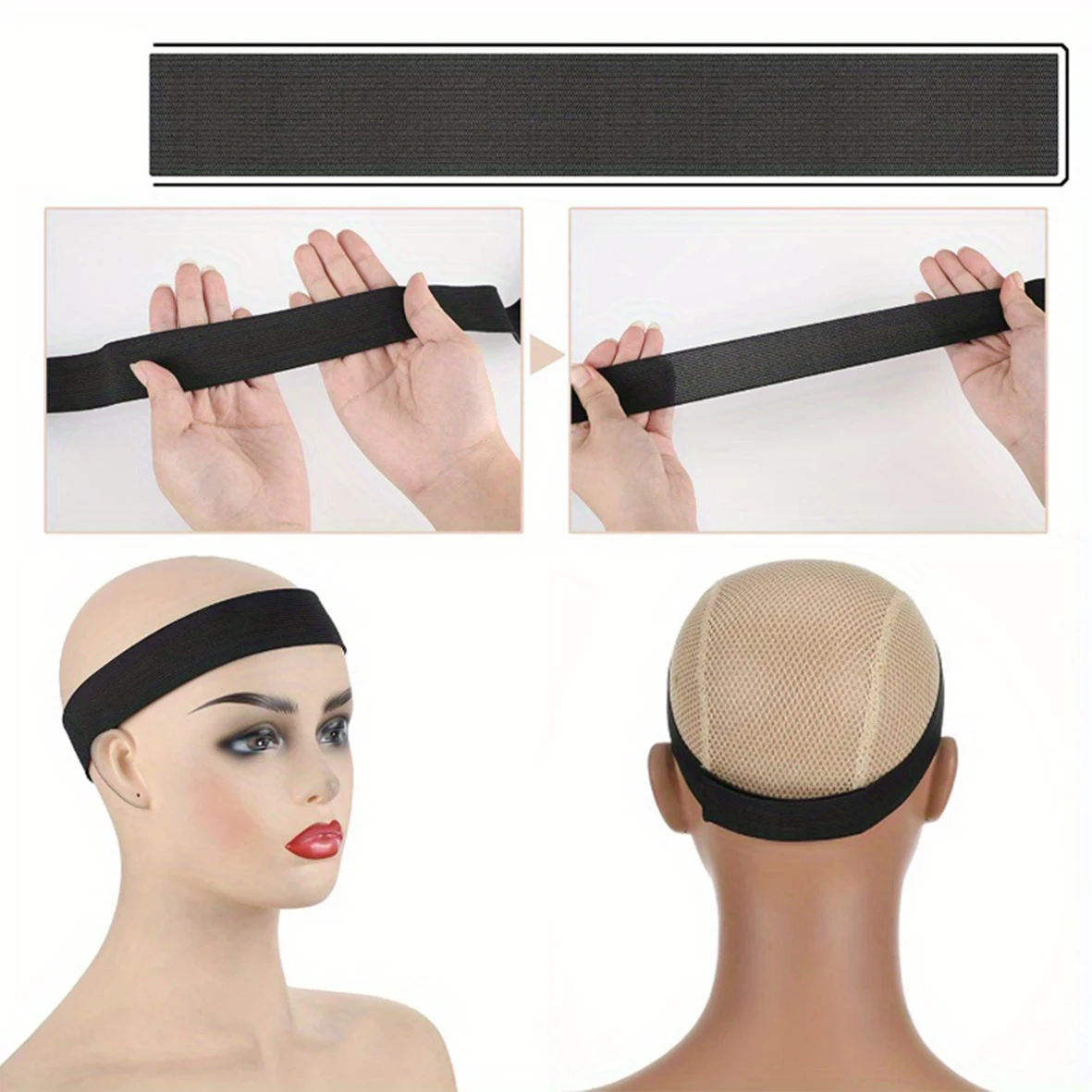 

1/2/3/5 pieces elastic headband wigs band lace band adjustable fixed wig band
