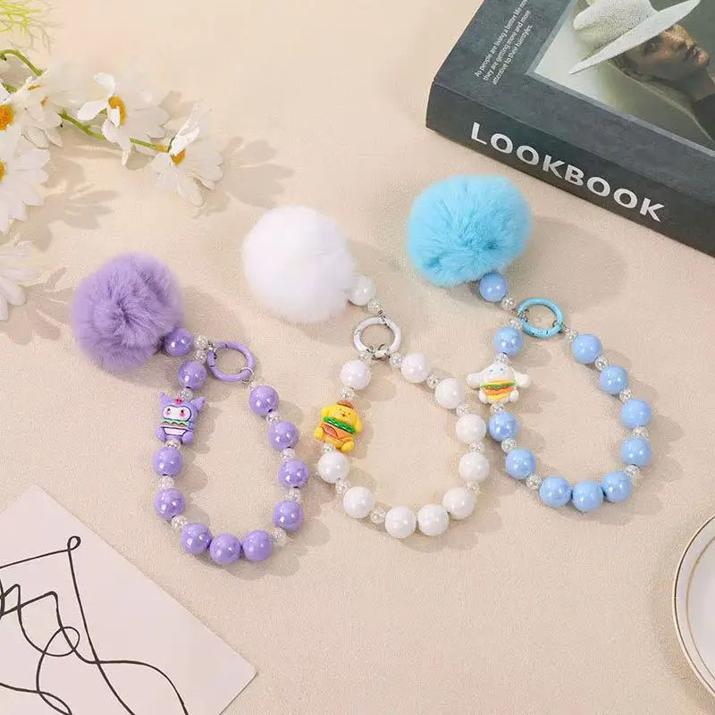 سانريو ميلودي مرحبا كيتي كورومي سينامورول قضية الهاتف المحمول سلسلة الكاميرا شنقا الديكور مرسومة باليد حبة سلسلة الهاتف #3