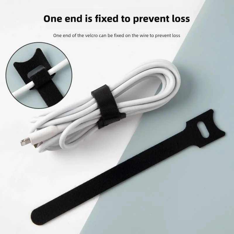 60Pcs Reusable Hook Loop Cable Ties Multi-Purpose Fastener Wire Cord Organizer Cable Strap Wraps