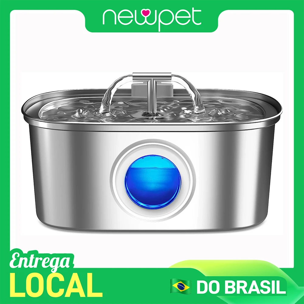 3.2l gato bebedouro automático de aço inoxidável pet cães dispensador de água ultra-silencioso bomba de água para vários animais de estimação 3.2l gato bebedouro automático de aço inoxidável pet cães dispensador de água ultra-silencioso bomba de água para vários animais de estimação