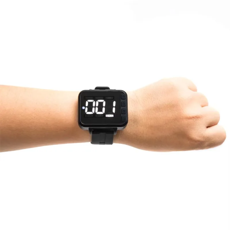 Restaurant pager system wristwatch call button wireless, bar and restaurant guests