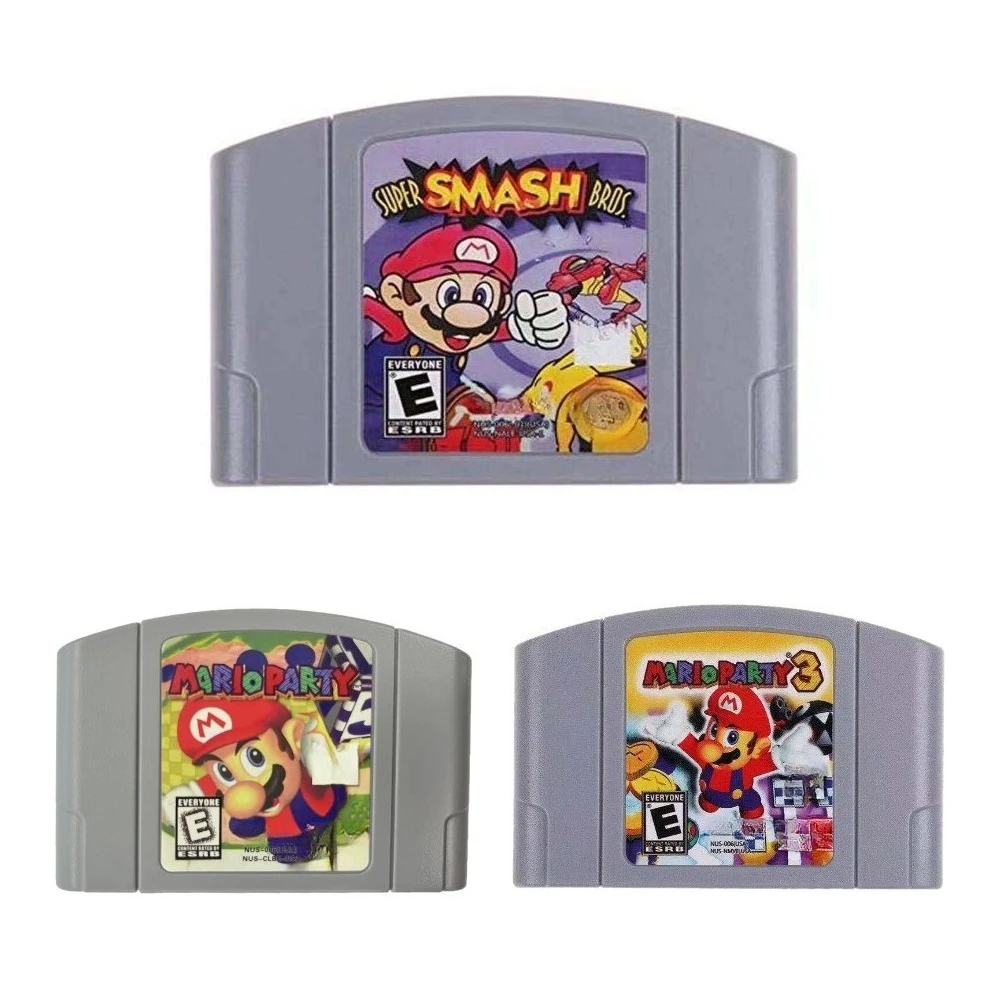 

N64 Video Game Cartridges US Version Party 1, 2, 3, Super 64,GoldenEye Series, Collectible Hobby, Toys, Gifts