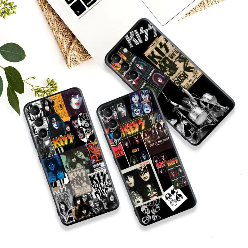 Kiss Rock Band KissBand Phone Case For Samsung Galaxy S24 Ultra S23 FE S22 5G S21 S20 Back Cover S23 S24 Plus S10 Silicone Cases