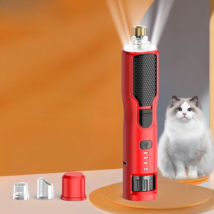 

Pet Electric Nail Grinder Rechargeable Dog Paw Grooming Nail Clipper LED Light 7 Speeds Adjustable Cat Claw Nail Grinder