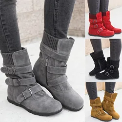 Wide Calf Boots for Women Size 11w Wedge Boots for Women Knee High Wide Calf Boots for Women Wide Calf Heels Buckle Lace Knitted