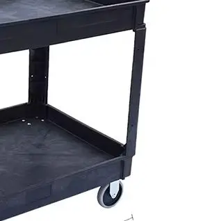 Multi-purpose 2-Tier Hand Truck—Ideal For Warehouses Garages And Cleaning Tasks—Heavy-Duty PP-Wheeled Hand Truck