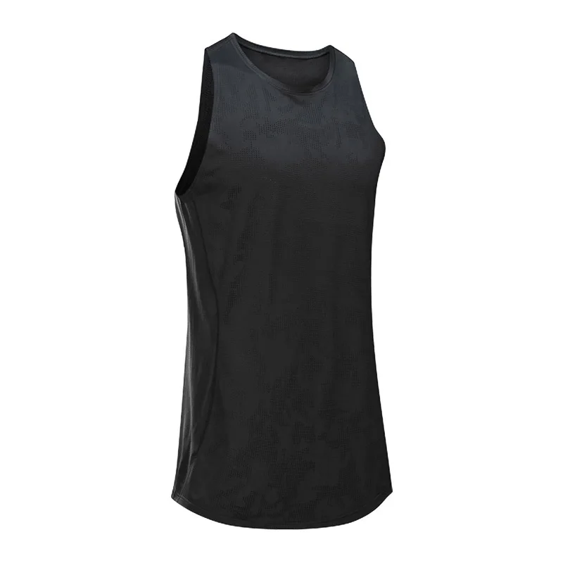 High Performance Sleeveless Men's Running T-shirts Muscle Fit Tank Top for Gym Training Compression Cooling Breathable Mesh