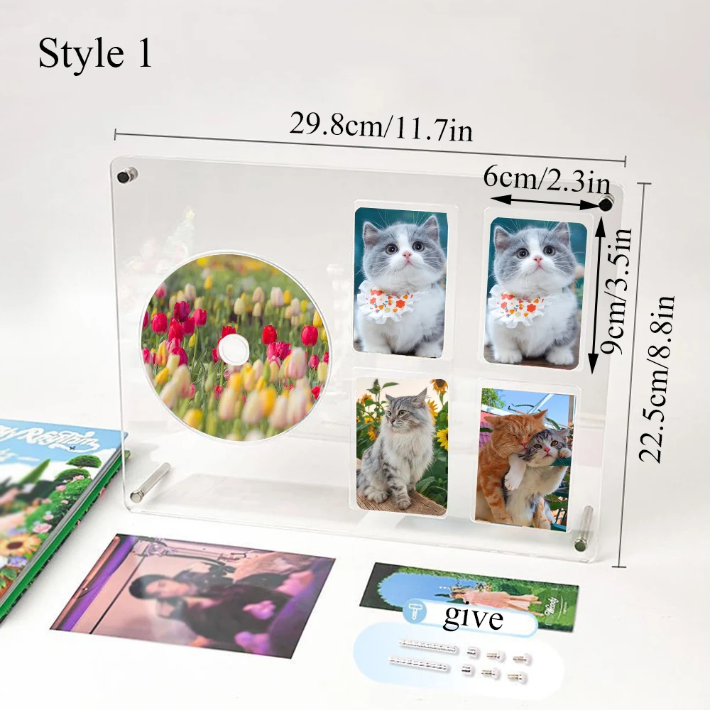 

CD Stand Card Brick Photocard Holder New Small Card Display Rack CD Storage Picture Frame Album Photo Frame Idol Storage Rack