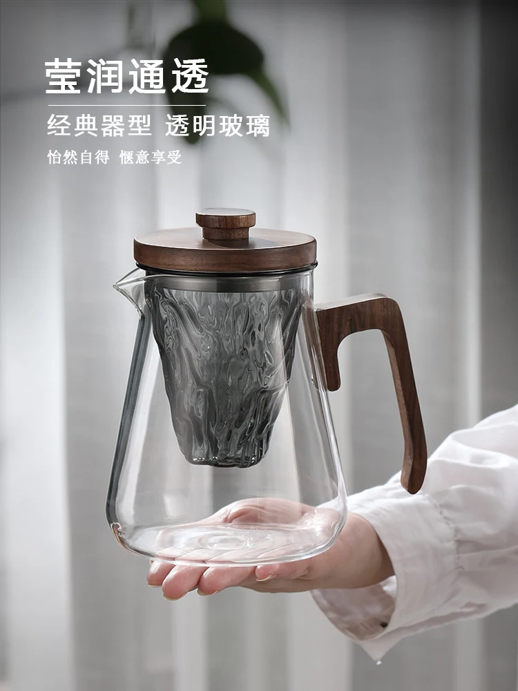 

Glass View Mountain Bubble Tea Pot Iceberg Inner Tea Tea Separation Tea Maker Household High Appearance Level Kung Fu Tea Set