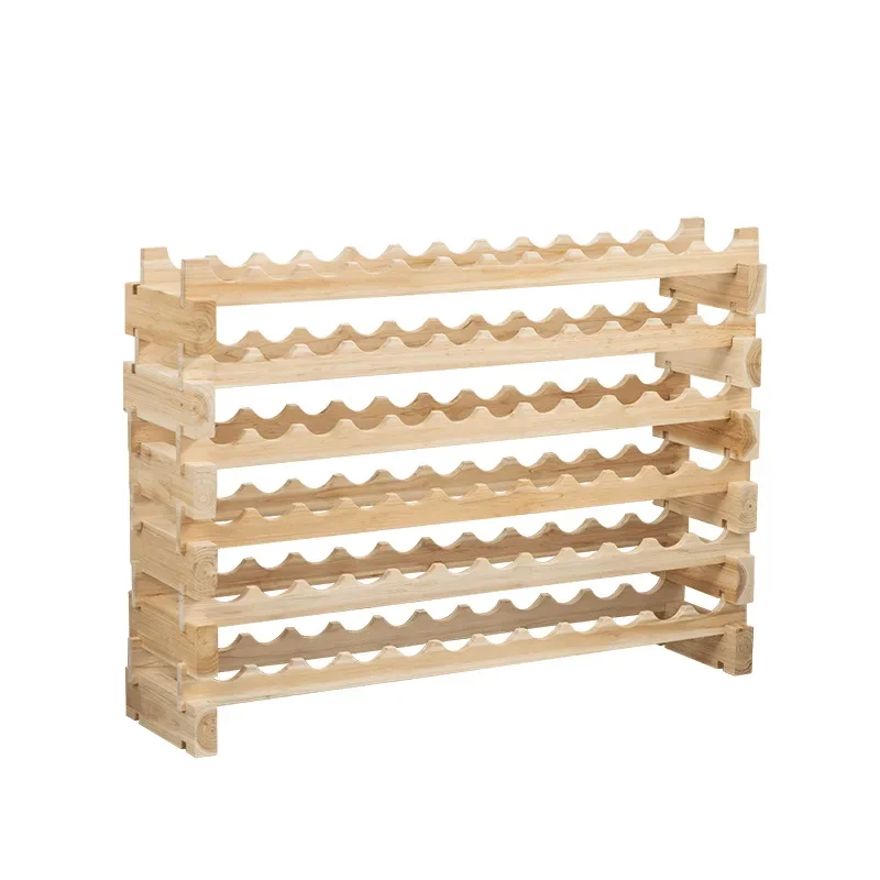 Estante para Vinos de Madera Maciza, Estanterías Decorativas para Botellas de Vino, Soporte para Botellas de Vino, Garrafeira Decorativa