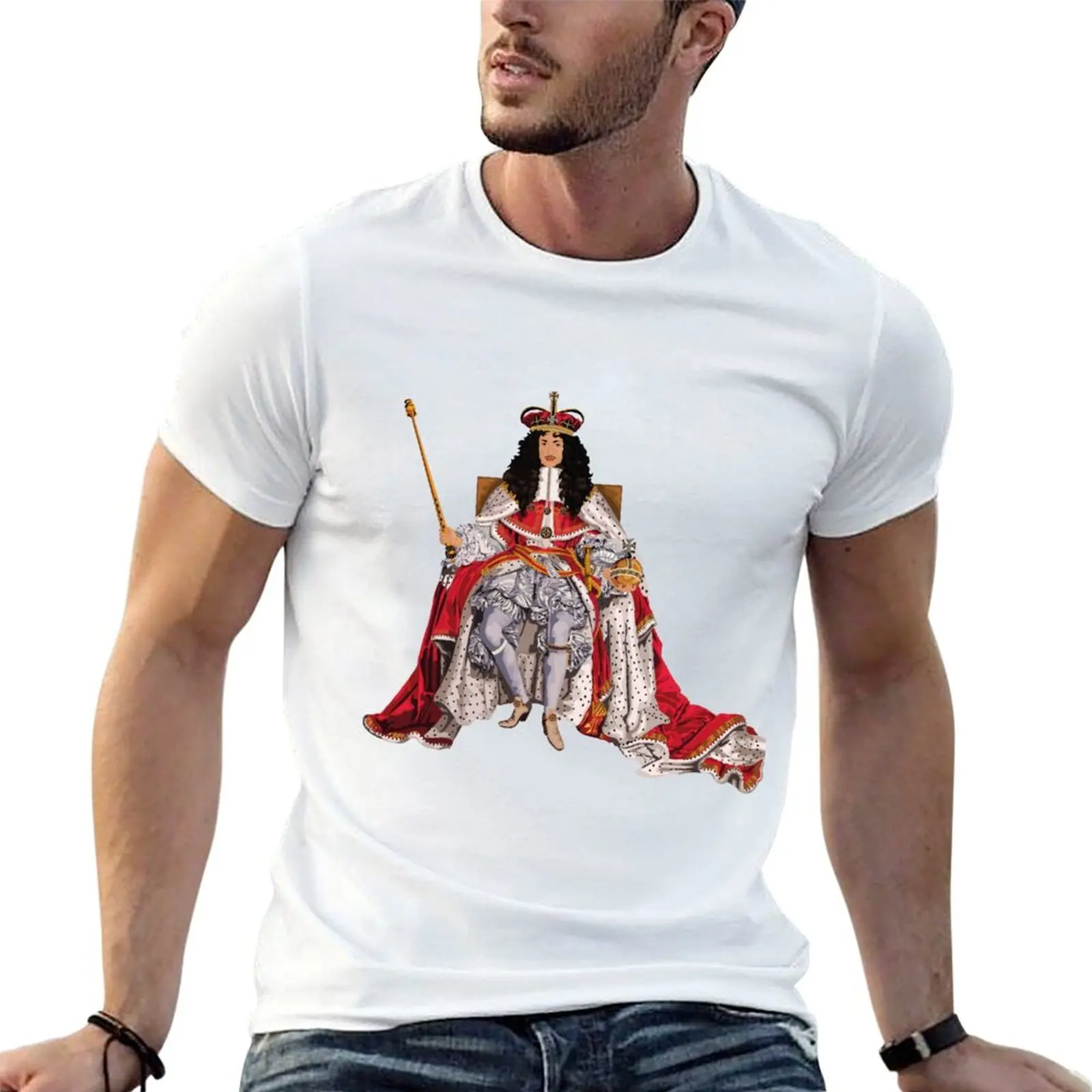 

Charles II, King Of England T-Shirt anime t shirts for man t shirt man luxury T-Shirt