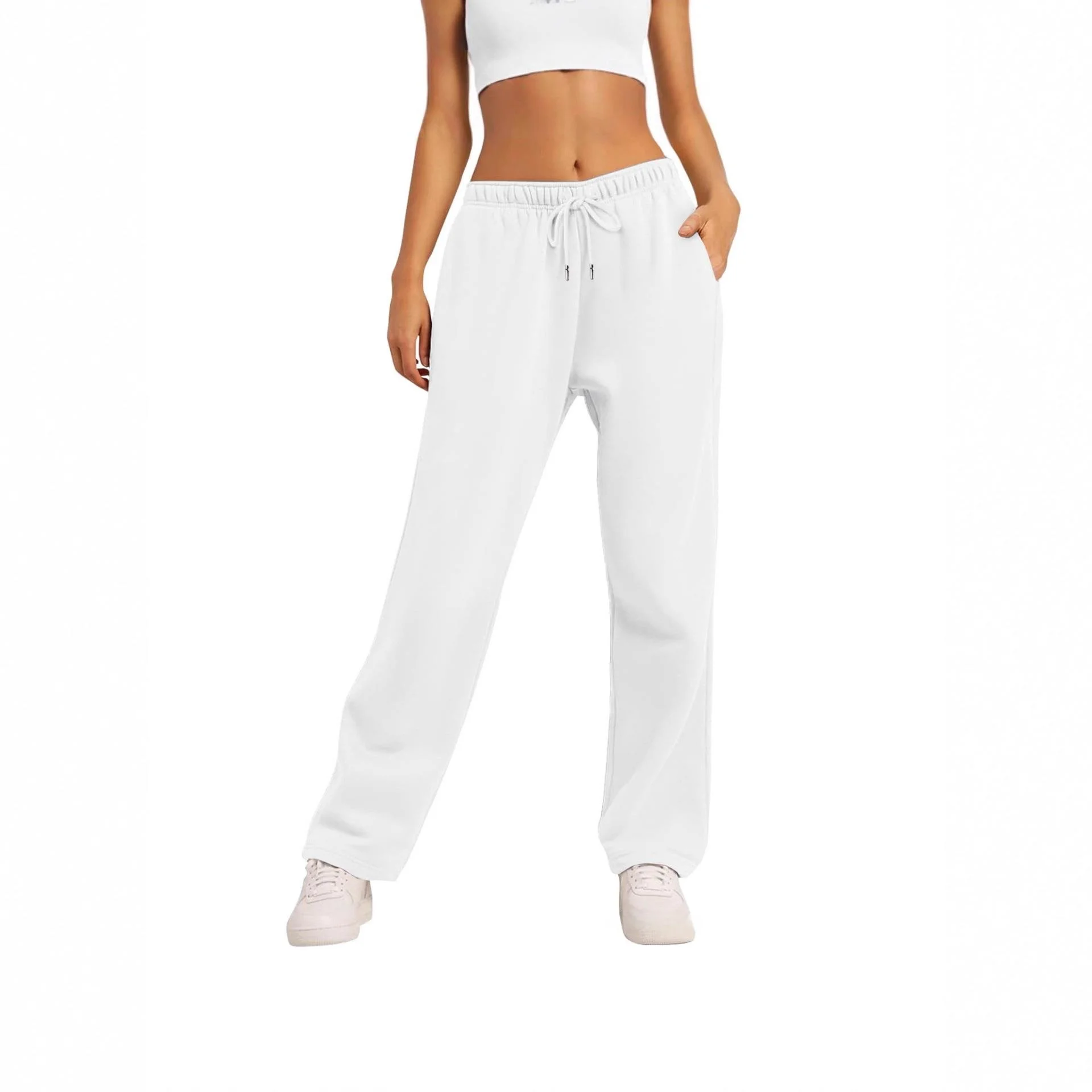 

ex Casual Fce Lined Long Pants Sweatpants Loose Fit Color Men's Women's Straight Leg Polyester Fiber PU Material