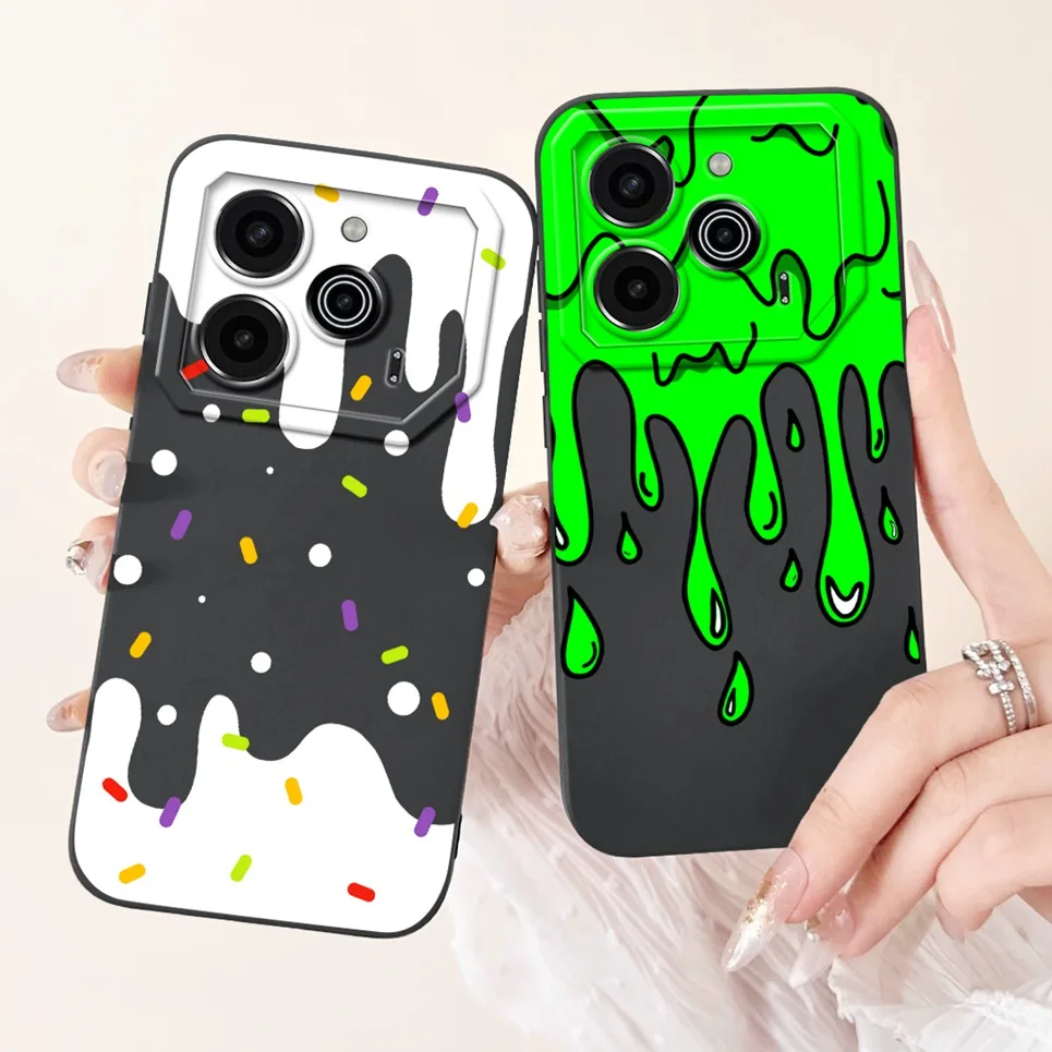 Soft Case For Tecno Pova 6 Pro / Pova 6 Etui Coque Shockproof Funda Stylish Pattern Back Bumper Cover On Pova6 6Pro LI7 LI9 Case