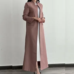 Fashion Women Blazer Jacket 1 Piece Blazers Solid Color Clothing Stand Lapel Elegant Female Suits Tailor Custom Abayas 2024