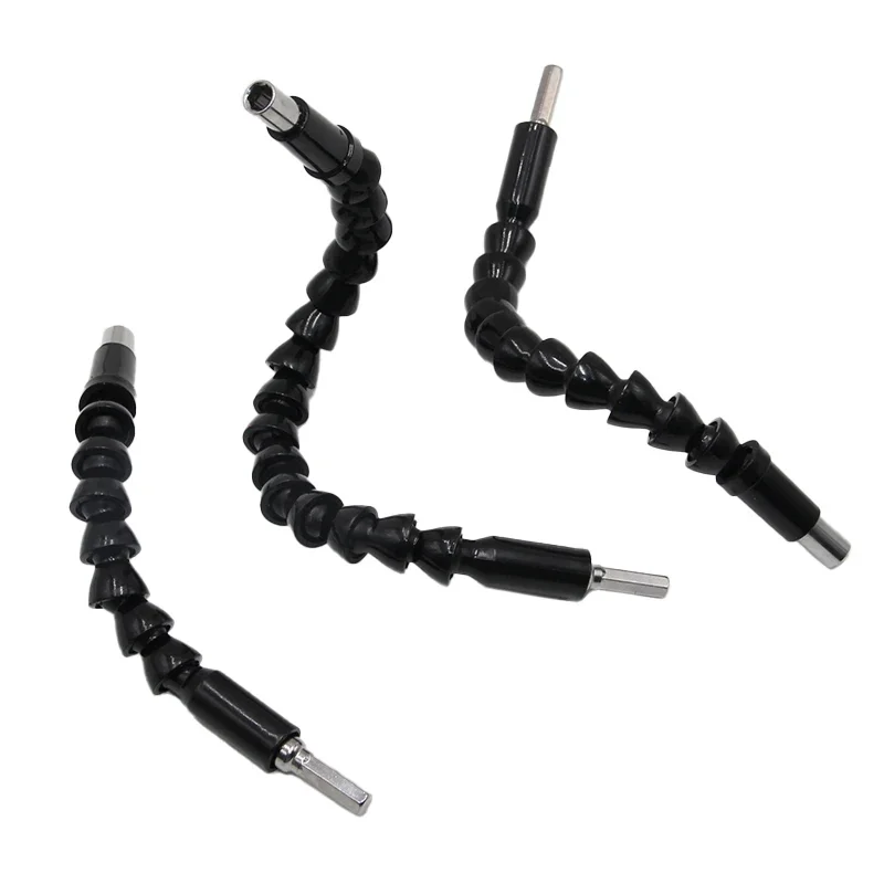 200-300mm hexagonal handle black soft shaft hand drill screwdriver head universal joint extend connect rod Power tool accessory