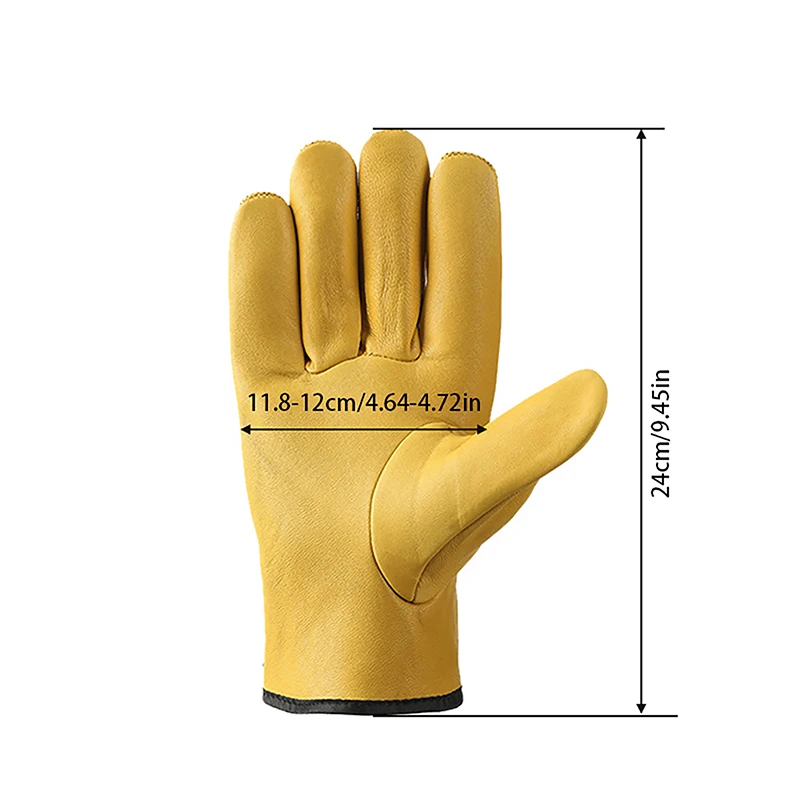 Work Gloves Sheepskin Leather Workers Work Welding Safety Protection Garden Sports Motorcycle Driver Wear-resistant Gloves