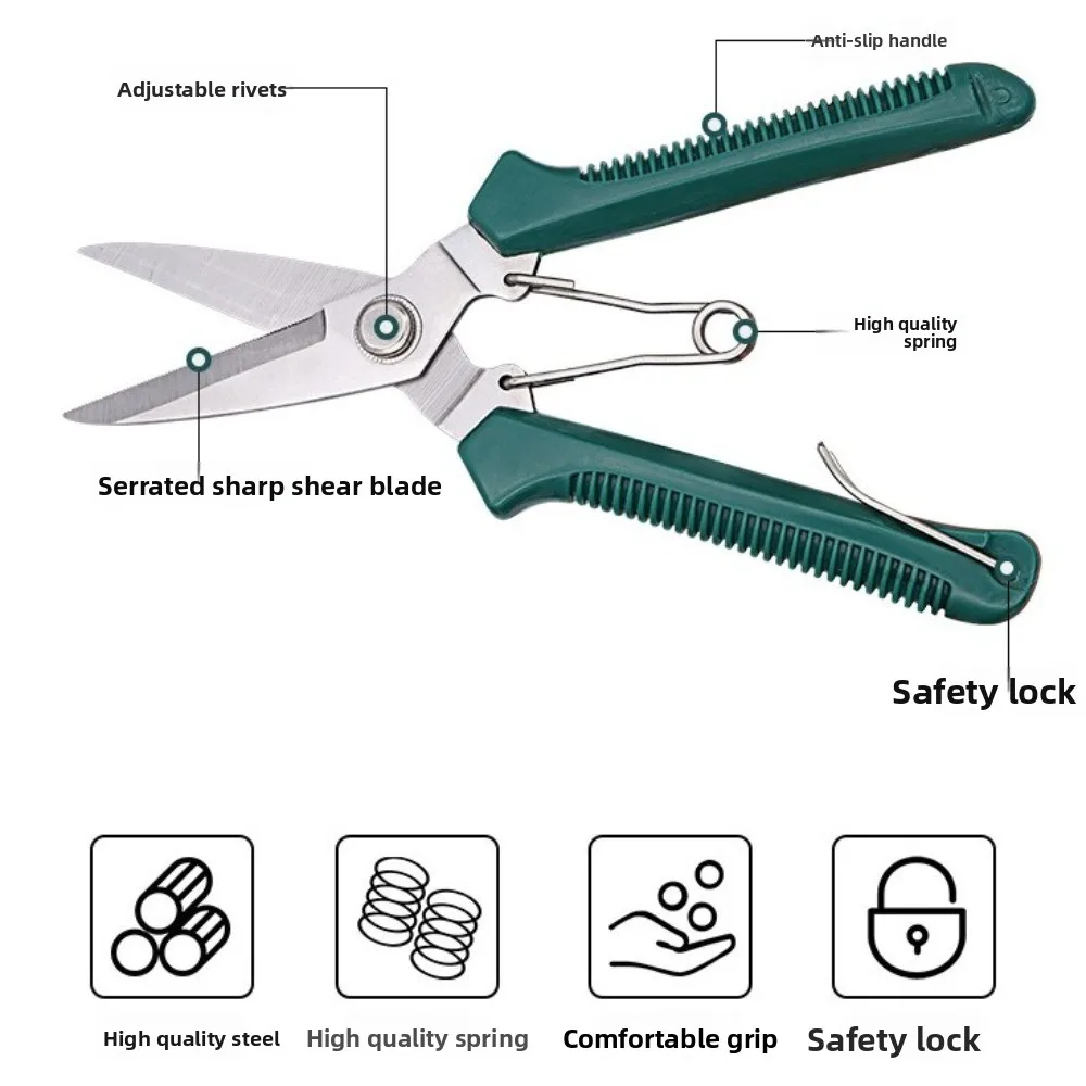 190mm Straight Pruning Shears 5