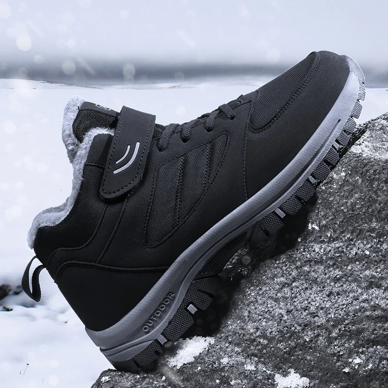 

YRZL Mens Hiking Boots for Men Anti Slip Lightweight Trekking Shoes Comfortable Warm Winter Outdoor Boots Non Slip Hiking Shoes