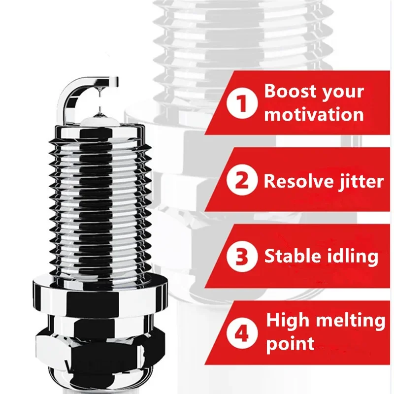 For Zotye 2008 5008 T300 T600 Coupe Z500 Z700 Double Iridium Spark Plug Auto Parts