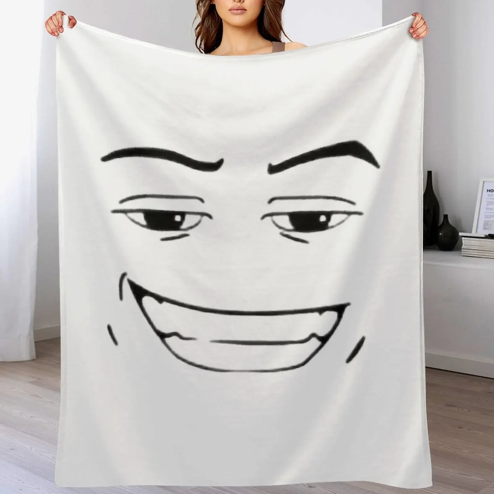 elite face Throw Blanket Moving Hair Luxury Designer Fashion Sofas Blankets