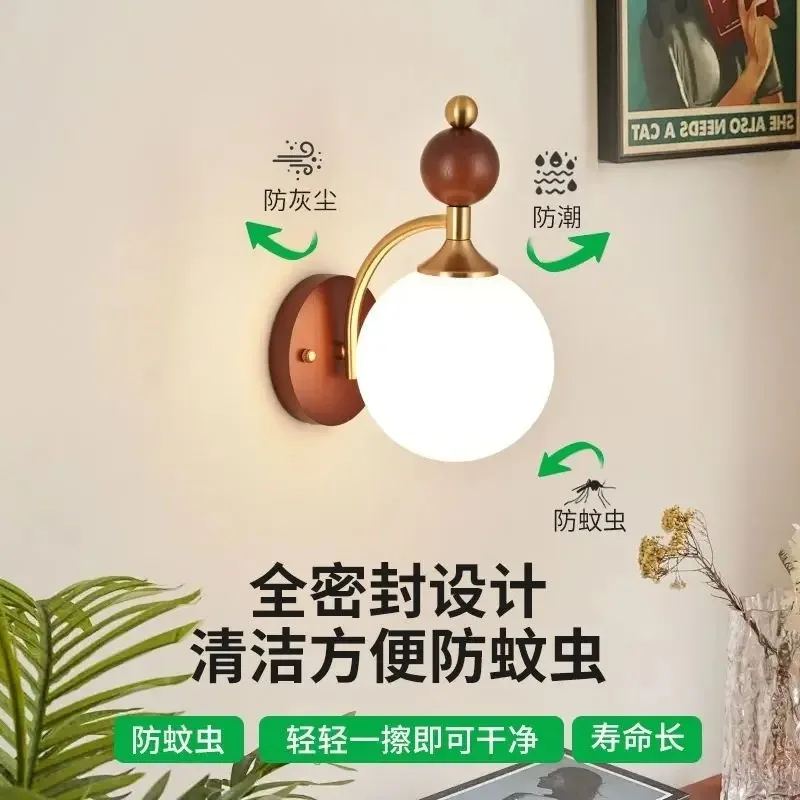 Retro Chinese-style Simple Wall Lamp: Versatile Bedside Decor for Bedroom, Living Room, Study, Aisle, home decor