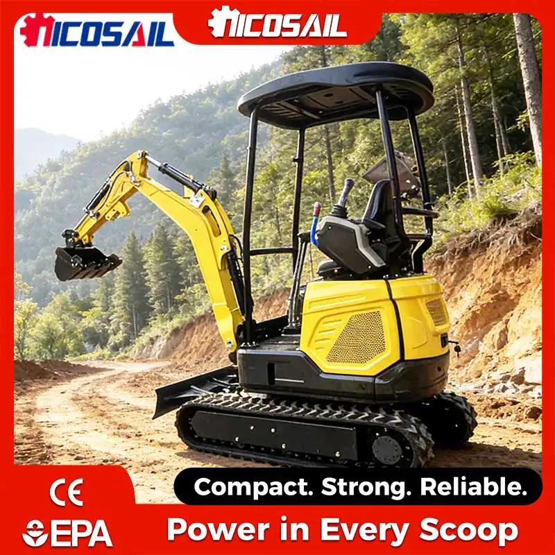 

﻿ 1.8Ton Small Excavator Durable Rubber Track Mini Digger For Farm Landscaping And Construction Site