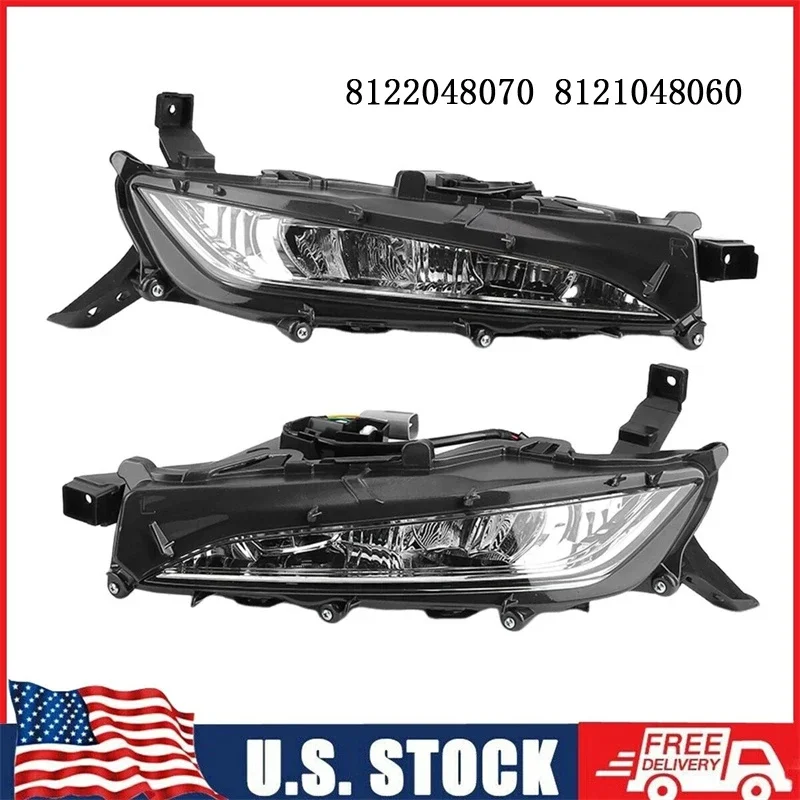 

Светодиодные ДХО (дневные ходовые огни) и противотуманные фары (левая+правая) 8122048070 8121048060, совместимые с Lexus X350 RX450h F Sport 2020-2022