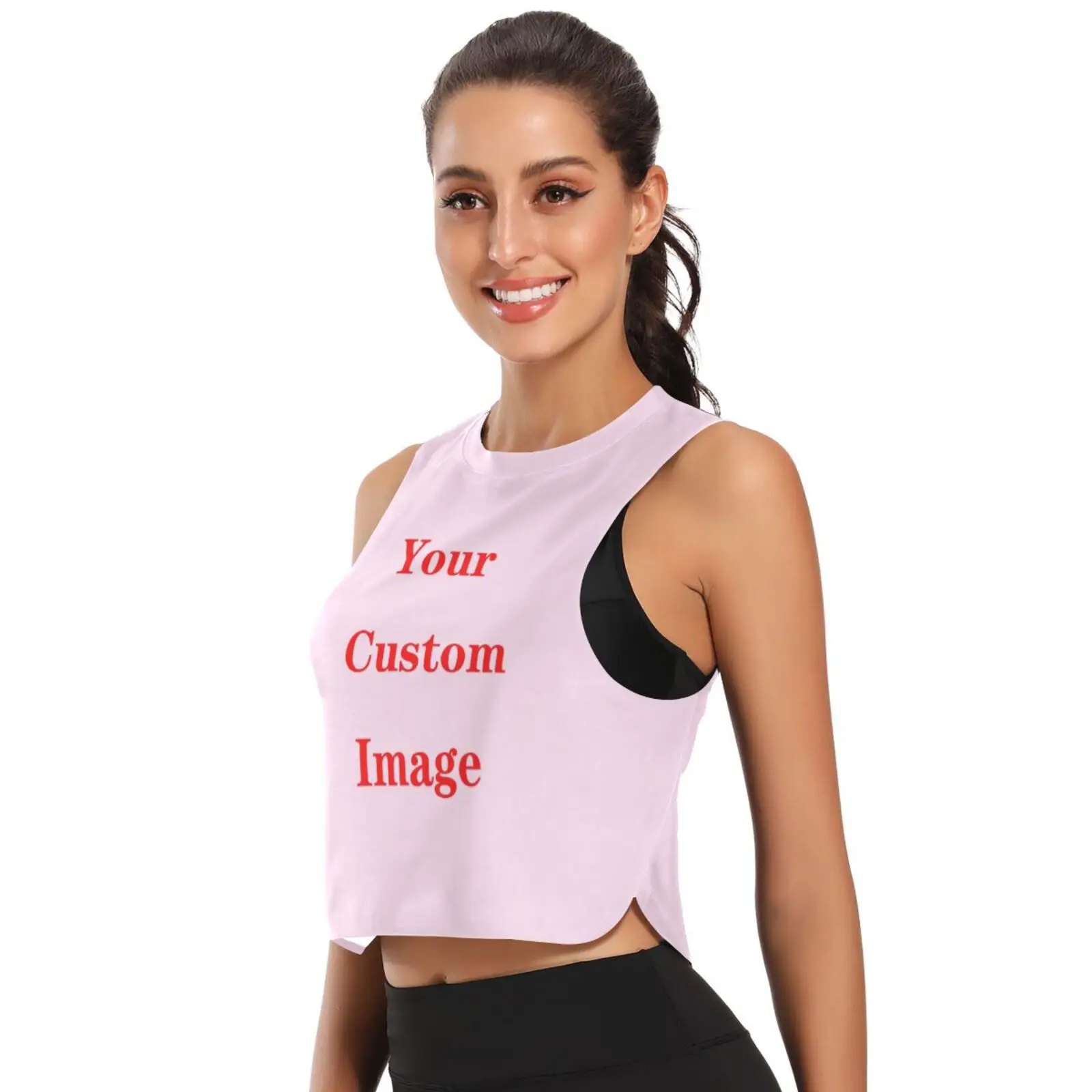 Custom Gym Tops Women's Sports Ice silk Top Backless Shirts Sleeveless Yoga Tops Fitness Running Quick Dry Tank Crop Top