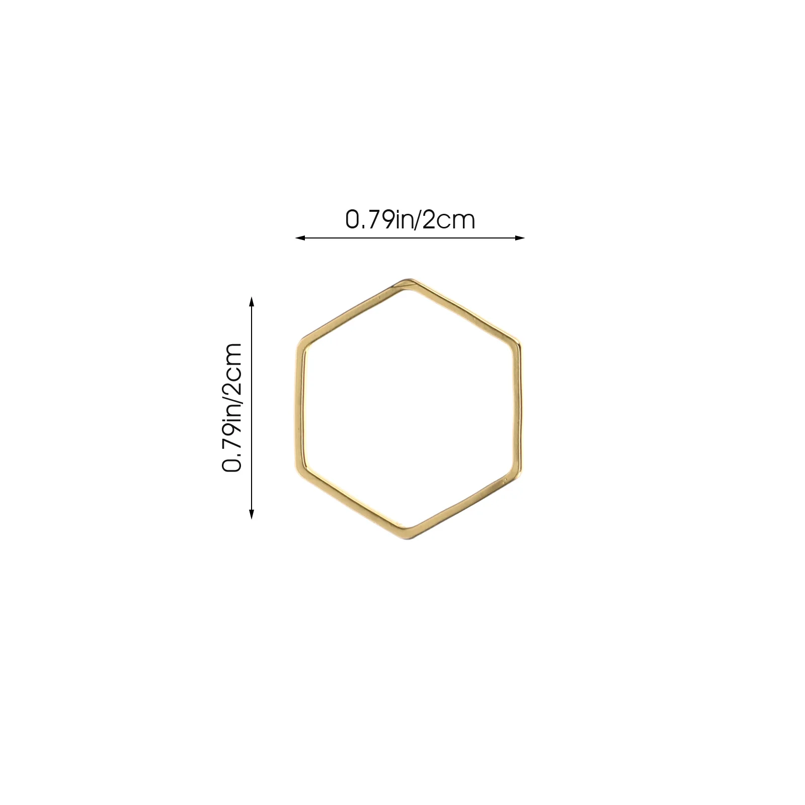 50Pcs Hexagon Earring Charm Copper DIY Jewelry Findings for Earrings Necklaces Bracelets Pendant Making Supplies Hexagonal