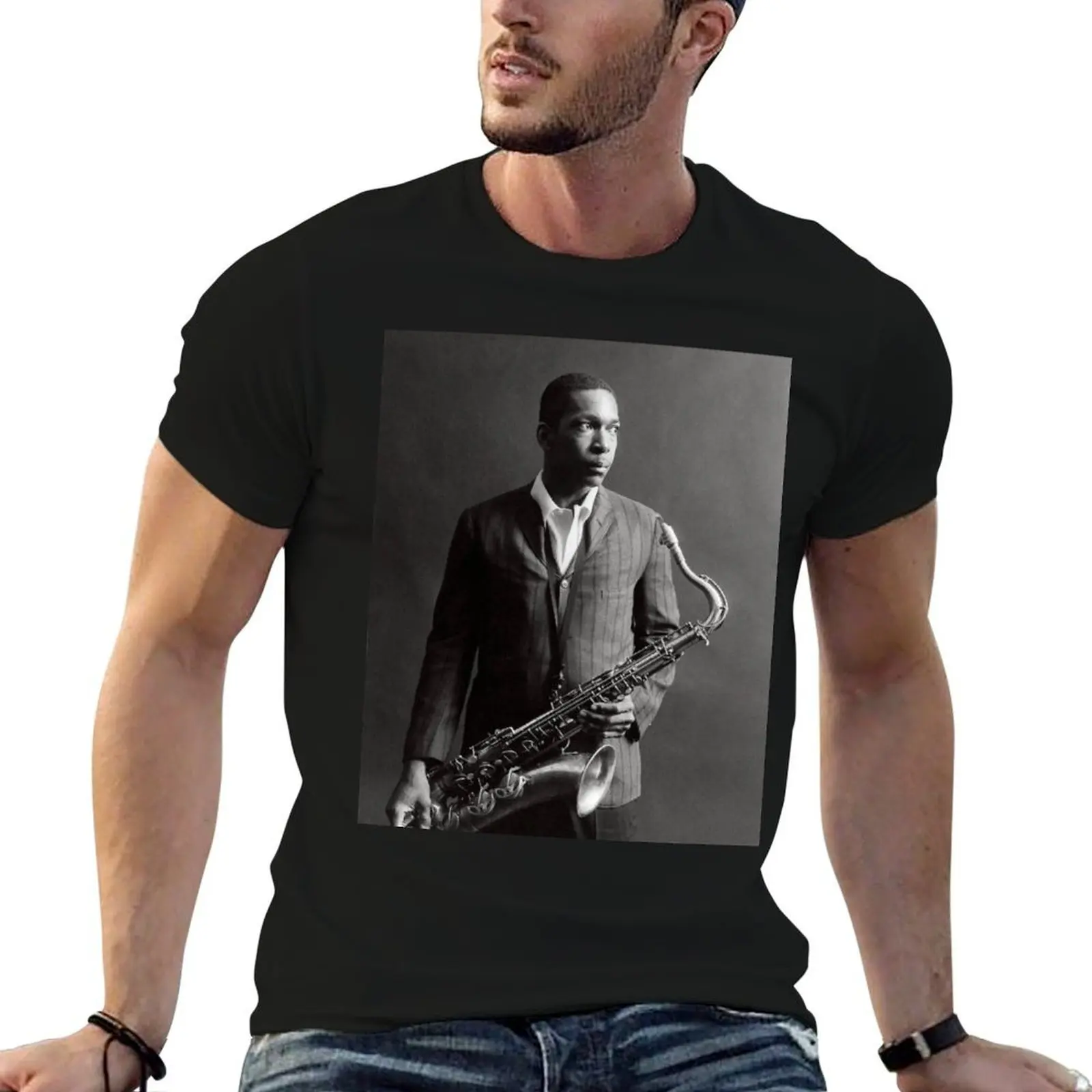 

Saxophonist John Coltrane T-Shirt man t shirt heavy cotton t shirts for man graphic tees T-Shirt