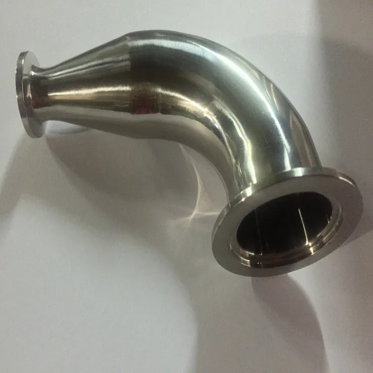 KF25-KF16 stainless steel 304 vacuum reducing quick fitting elbow quick fitting clamp joint pipe, 90 degree reducing elbow