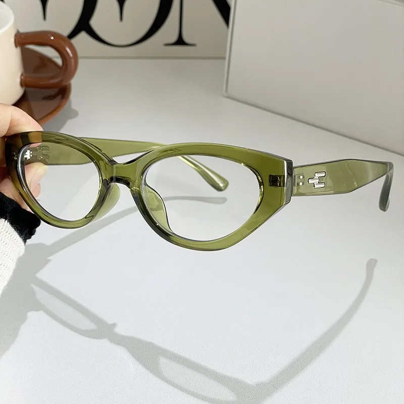 EYORA Vintage Cat Eye Reading Glasses Women Anti Blue Ray Myopia Eyewear Photochromic Progressive Prescription Optical Glasses
