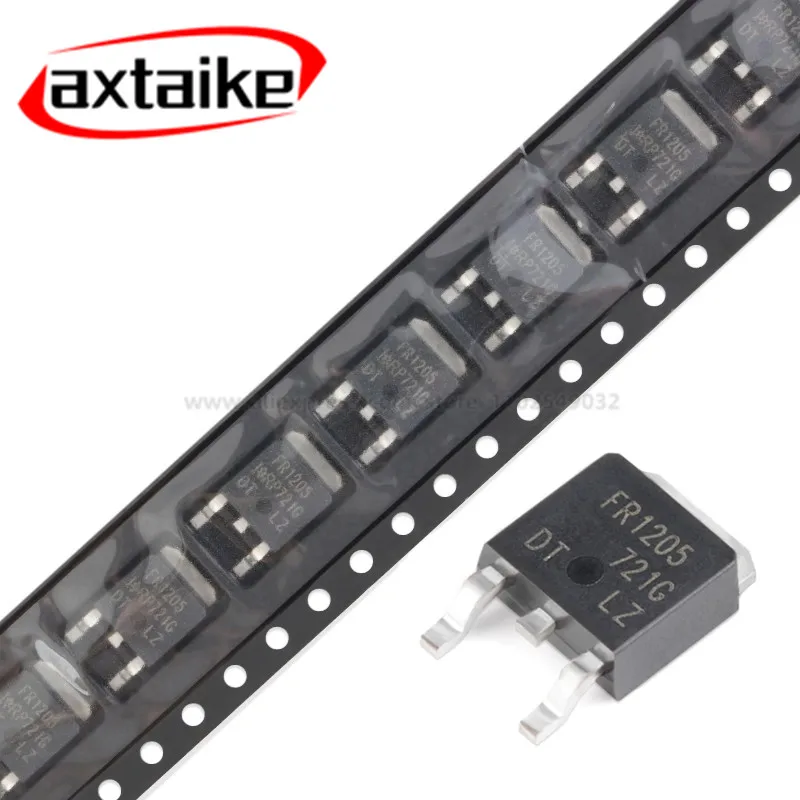 10PCS IRFR1205 FR1205 TO-252 IRFR1205TRPBF DPAK IRFR1205PBF 55V 44A 107W SMD N-Channel Power MOSFET Transistor