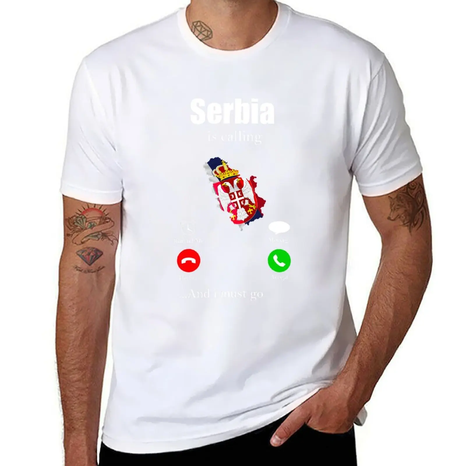Serbia Belgrade Coat Of Arms Serbia Srbija Jugo T-Shirt man t shirts graphic t shirts for man pack cotton T-Shirt