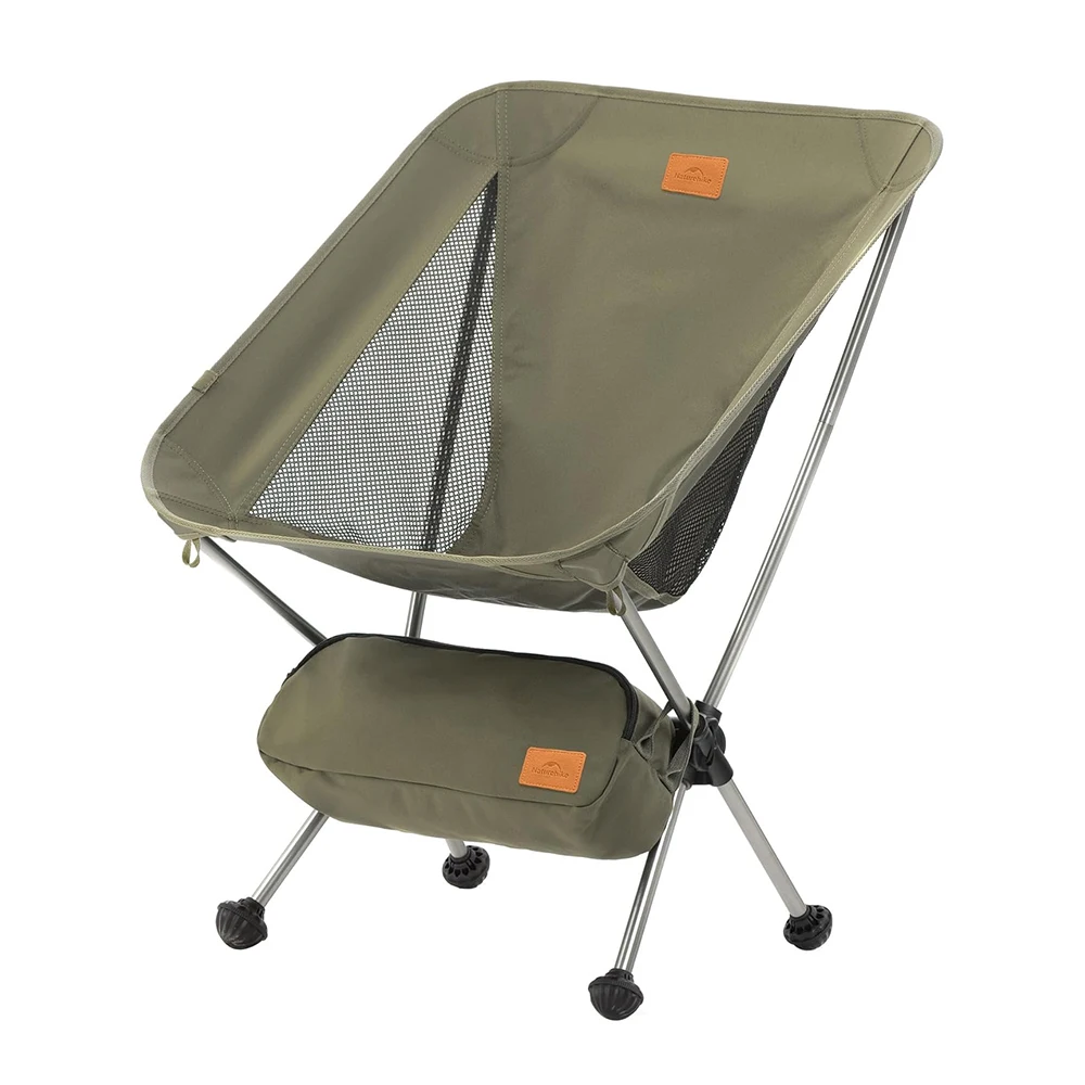 Naturehike Ultraleichter Campingstuhl, tragbar, zusammenklappbar, für Reisen, Wandern, Rucksackreisen, Tragfähigkeit 120 kg, mit Anti-Sinking-Füßen