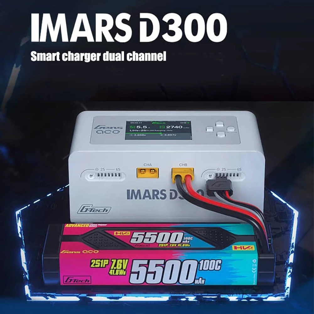 

Gens ACE IMARS DUAL Parts Двухканальный аккумулятор Смарт-зарядное устройство 200 Вт D300 300 RC Модель автомобиля с дистанционным управлением Игрушка для взрослых и детей