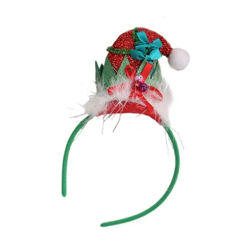 652F Lovely Christmas Headbands Comfortable Christmas Headpiece Girls Decoration for Home and Office Parties