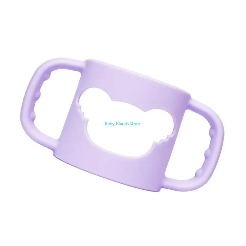 

K92D Toddler Feeding Training Handle Infant Baby Bottle Hand Grip Holder Sleeve Secure Hand Shank for Milk Bottles