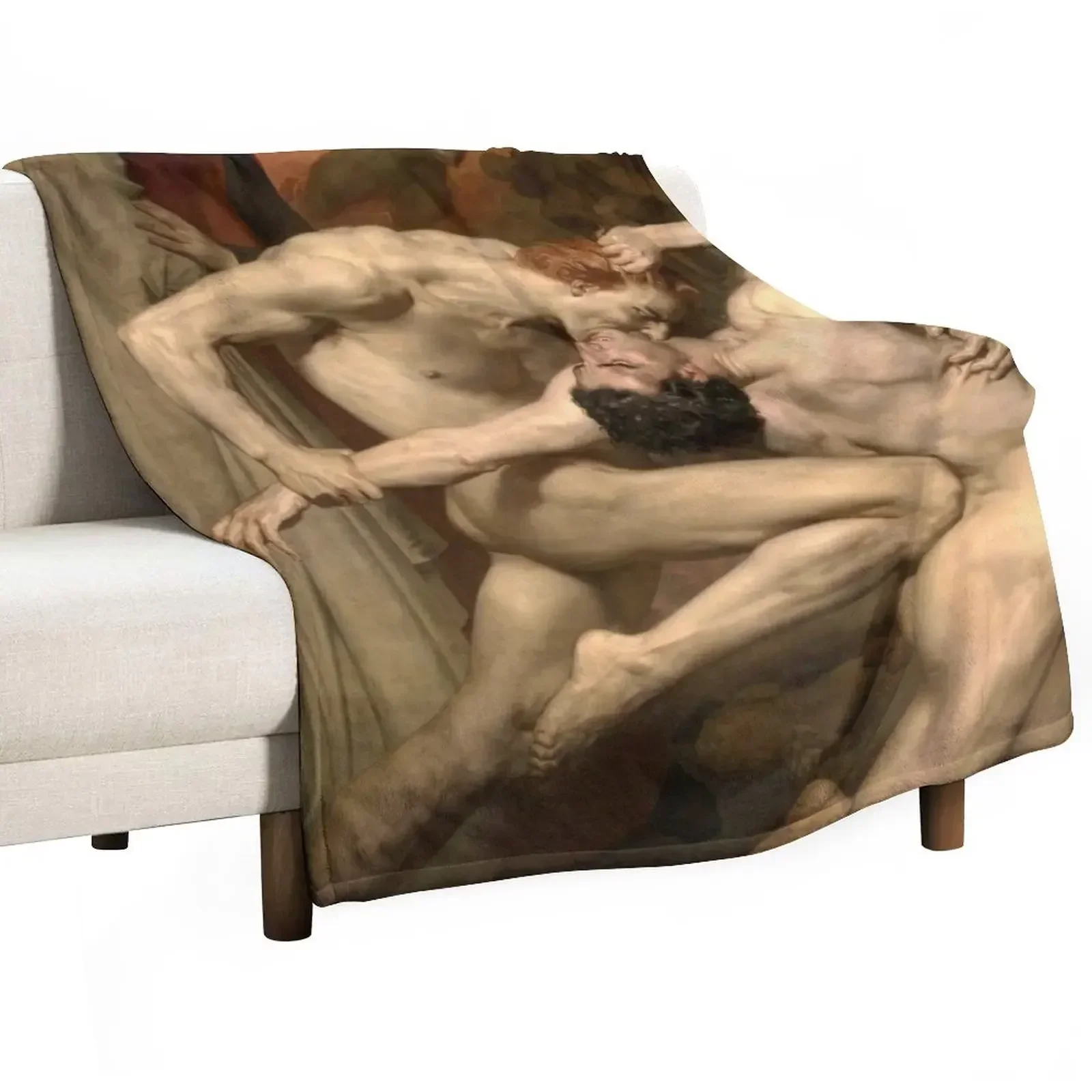 

DANTE AND VIRGIL - WILLIAM-ADOLPHE BOUGUEREAU Throw Blanket Luxury St Multi-Purpose Blankets