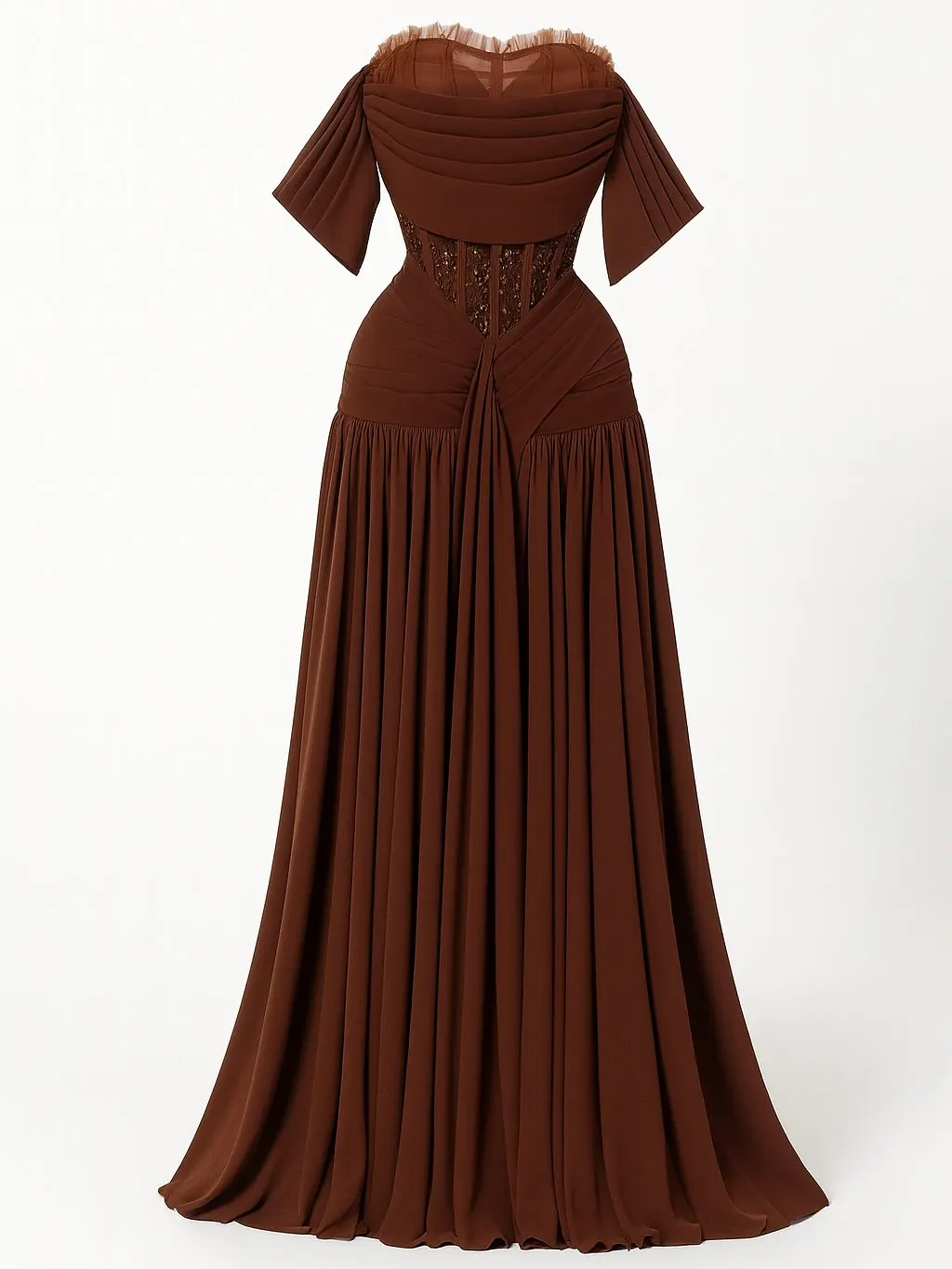 ชุดเพื่อนเจ้าสาวรุ่นจูเนียร์แบบสั่งตัด Ypmwzx ทรงหวาน คอวี ทรงเอไลน์ ยาวกรอมพื้น ชุดแม่เจ้าสาว vestido فساتين