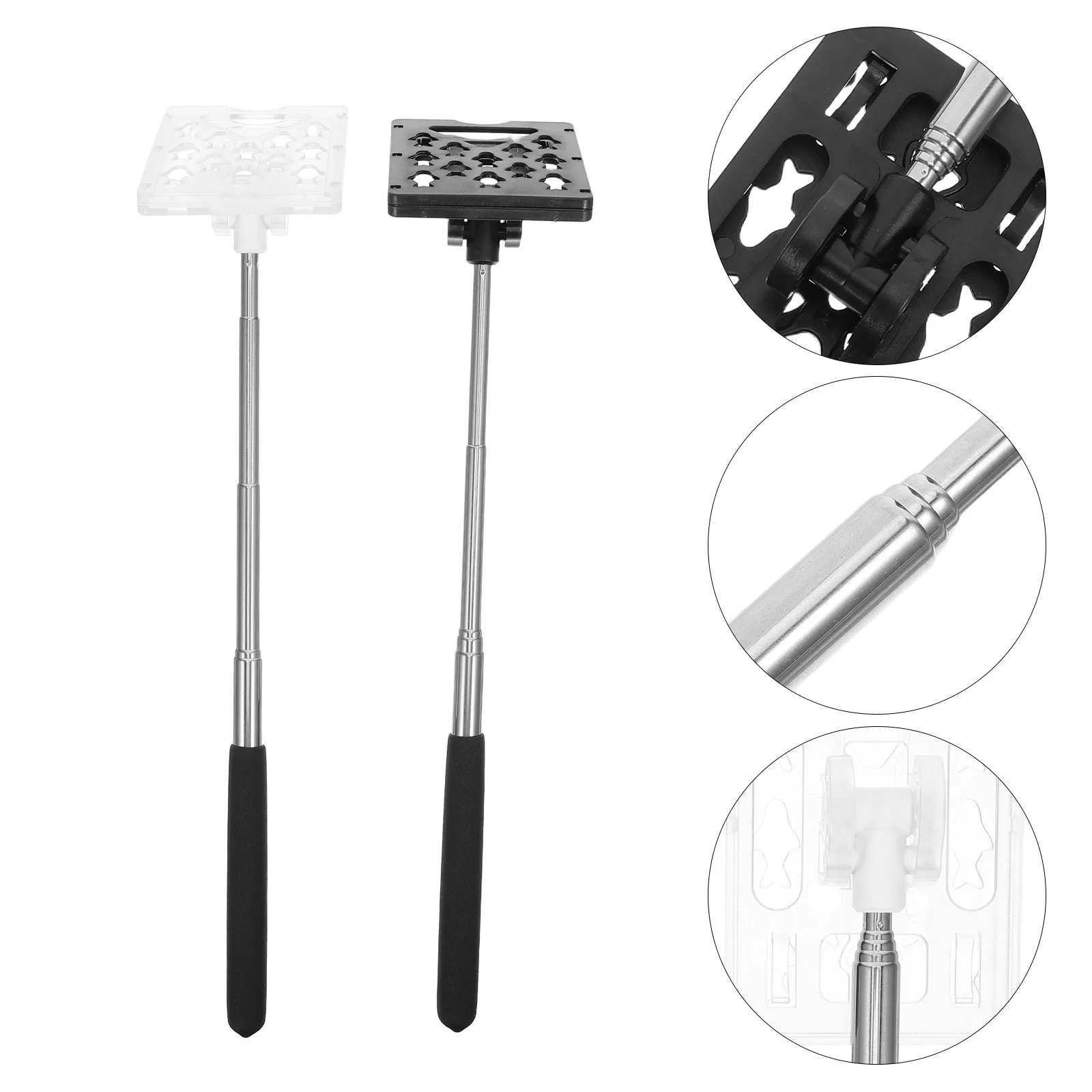2Pcs Telescopic Parking Card Holder Rod Adjustable Toll Swiping Stick Vehicle Card Grabber Parking Pass Contactless