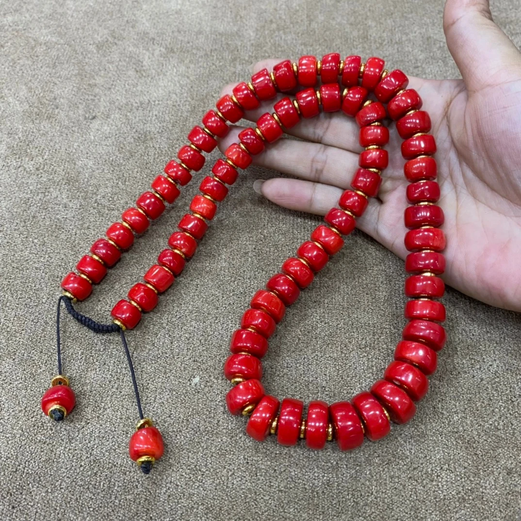 

Natural Red Coral Necklace Men Women Healing Gemstone Fine Jewelry Genuine Red Coral Stone Beaded Necklace Girlfriend Mom Gifts