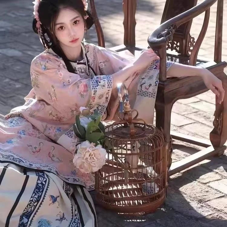 Hanfu ผู้หญิงกระโปรงหน้าม้าแบบคลาสสิกฤดูร้อน