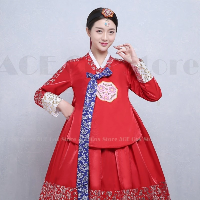 

Women Hanbok Dresses Korean Fashion Traditional Wedding Costumes Traditional Party Asian Palace Cosplay Stage Dancing Clothing