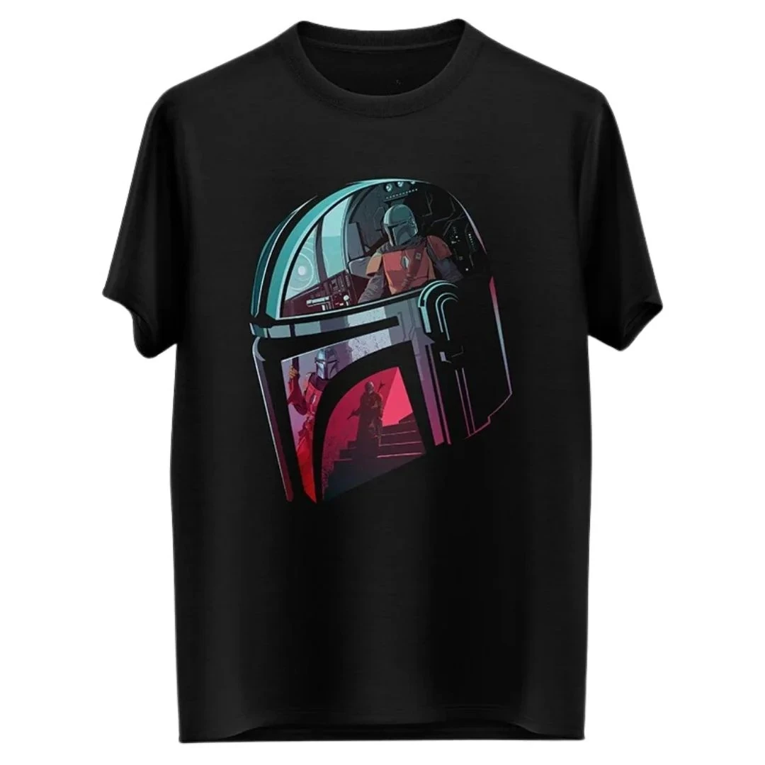 T-shirt girocollo ampia e comoda per uomo e donna sportiva americana a maniche corte stampata a tema Star Wars Y2K
