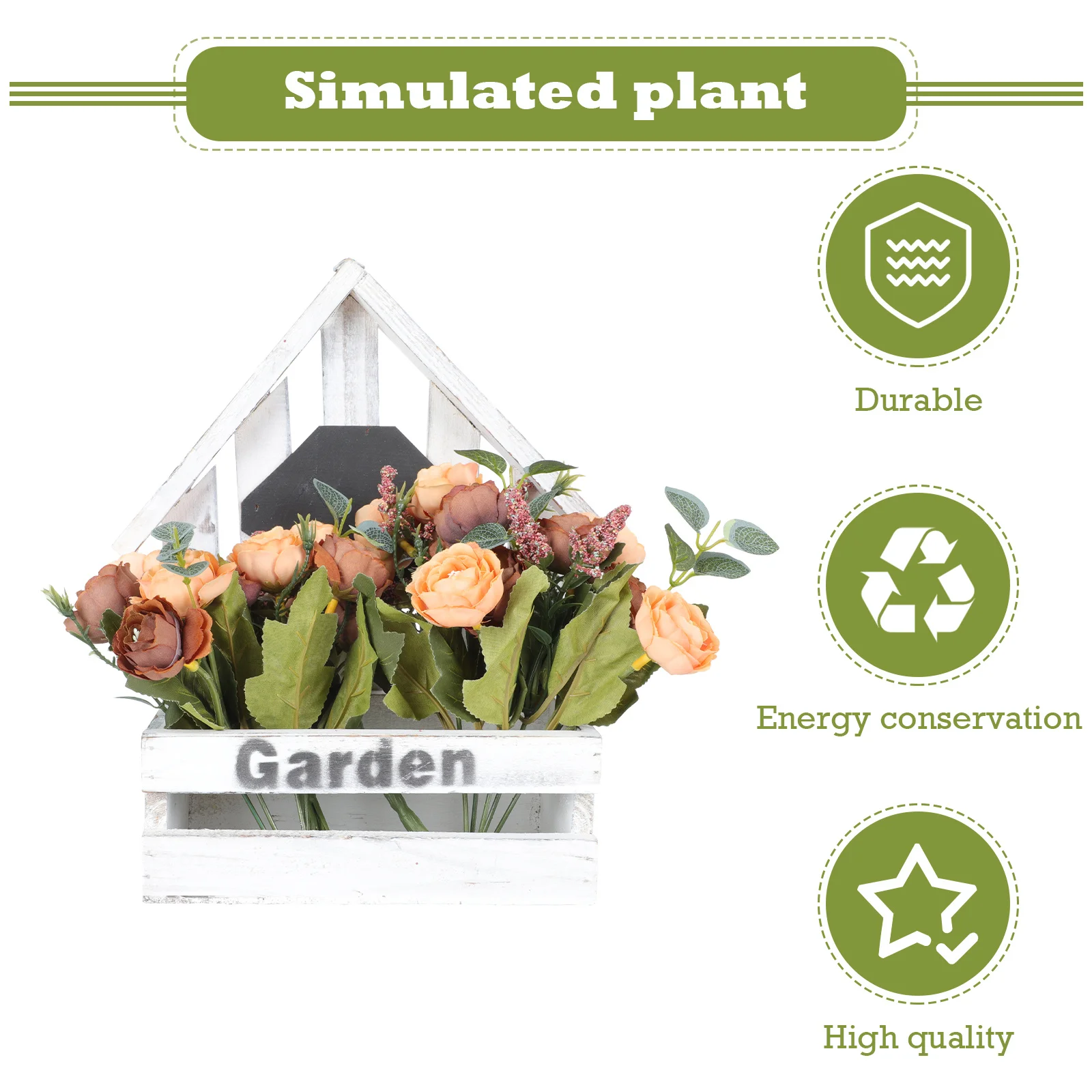 

1Pcs Simulation Rose Flower Wall Pendant Premium Artificial Hanging Decor for Indoor Scene Bright Natural Warm Atmosphere